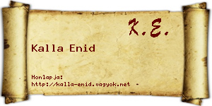 Kalla Enid névjegykártya